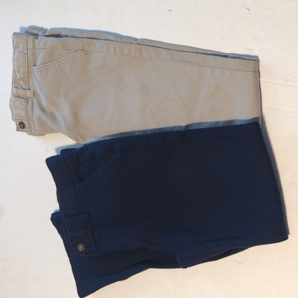 Lot of 2 Chaps Khakis Navy/Beige Boy 12